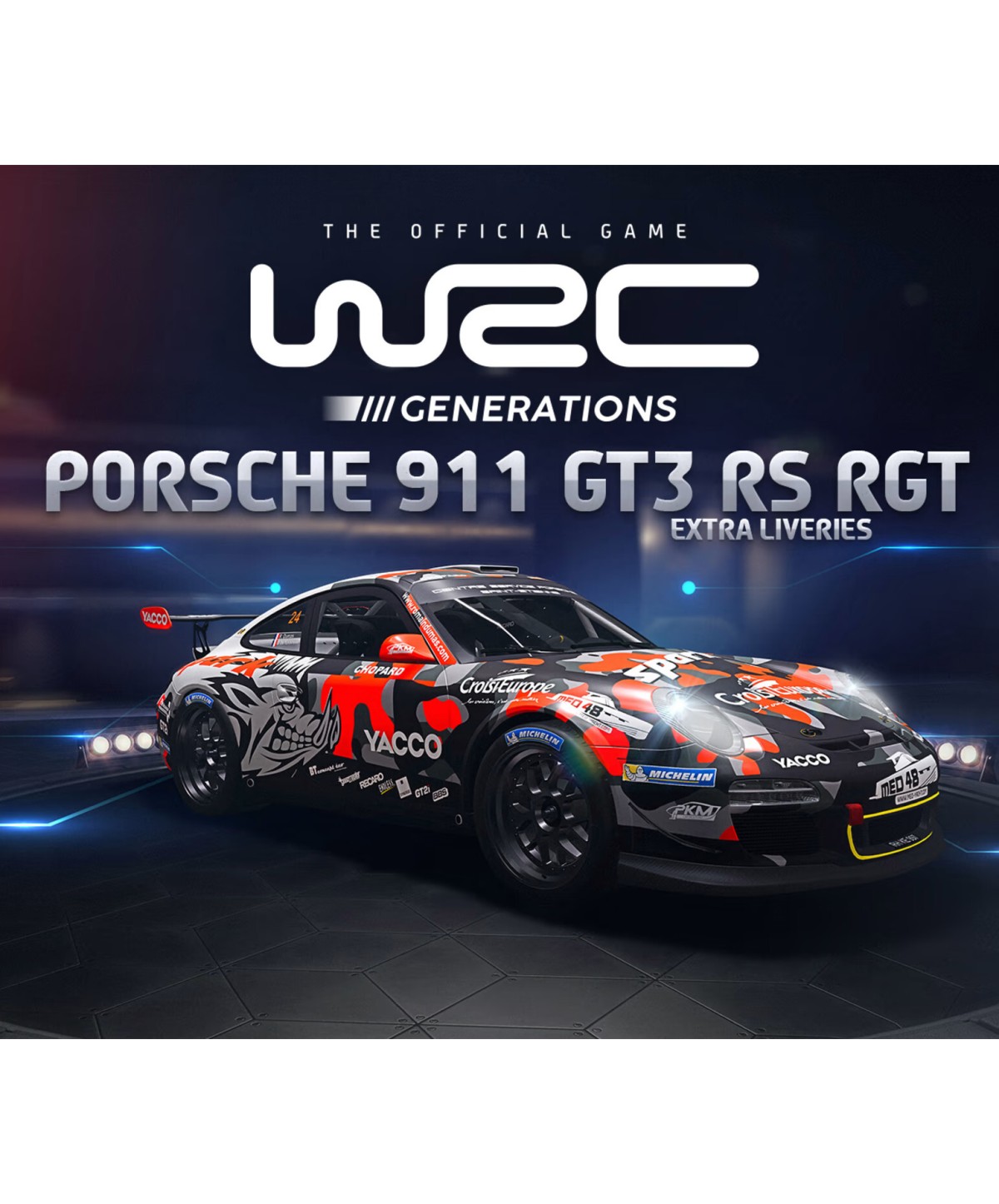 WRC Generations - Porsche 911 GT3 RS RGT Extra liveries DLC Steam Key GLOBAL